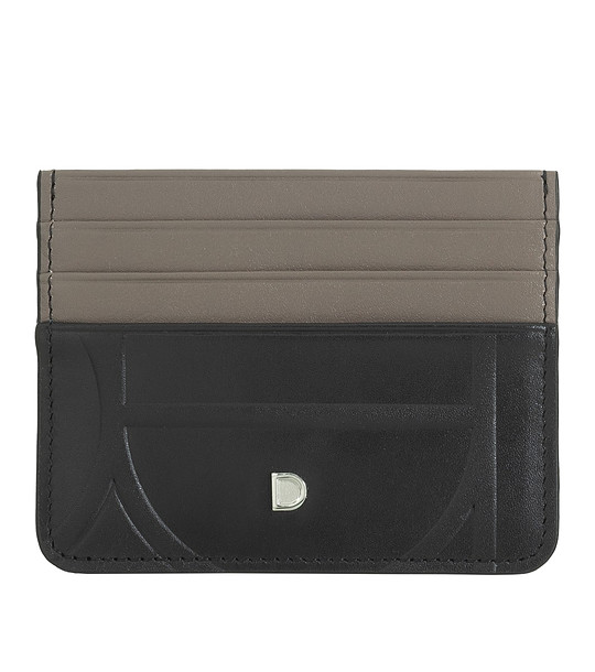 Кожен аксесоар за карти в черно и таупе Svalbard снимка