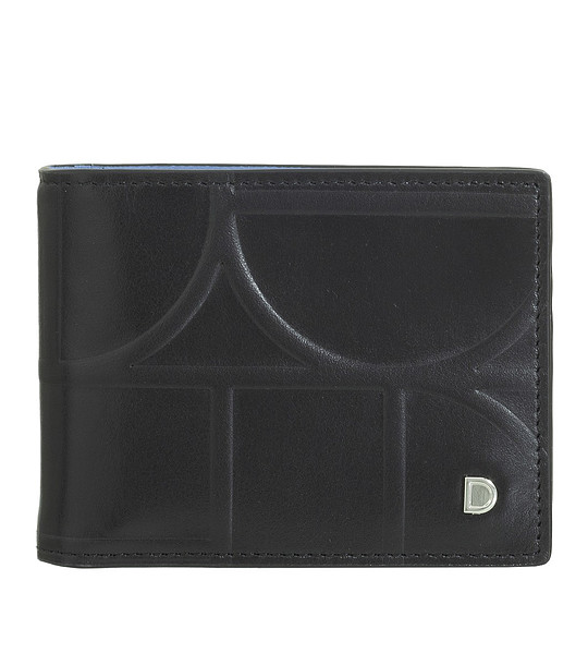 Мъжки кожен портфейл Azzorre в черно и светлосиньо с RFID защита снимка