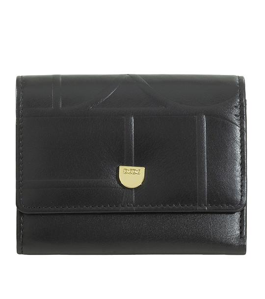 Дамски кожен портфейл в черно и бежово Jerez снимка