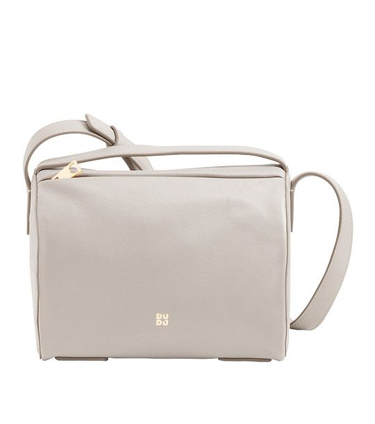 Дамска кожена чанта в нюанс на перла Ethel снимка