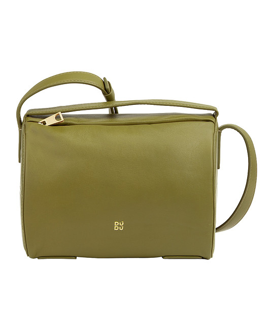 Дамска кожена чанта в зелено Ethel снимка