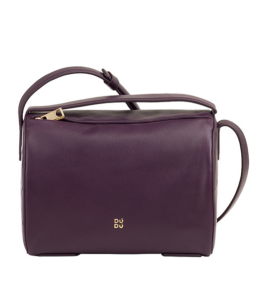 Дамска кожена чанта в лилаво Ethel снимка