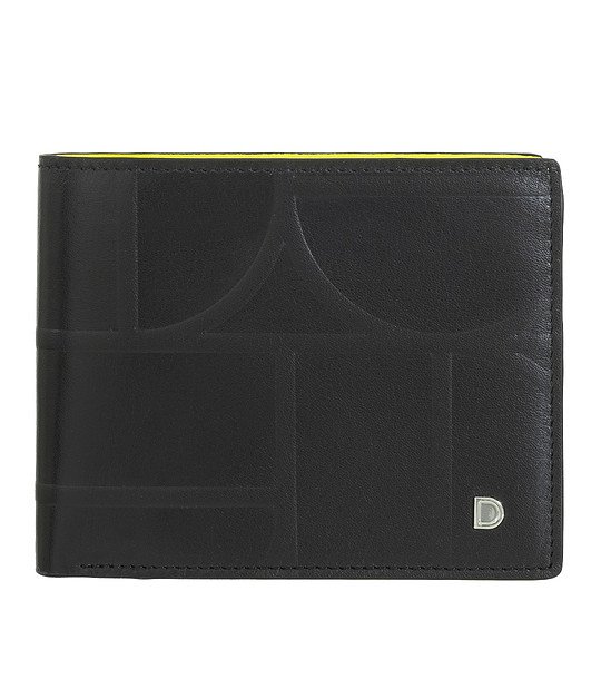 Кожен мъжки портфейл с RFID в черно и жълто Itaca снимка