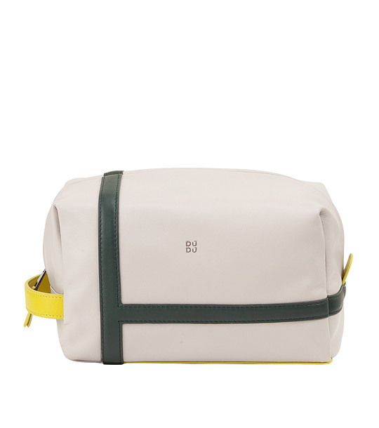 Кожен несесер в бежово и Lampedusa снимка