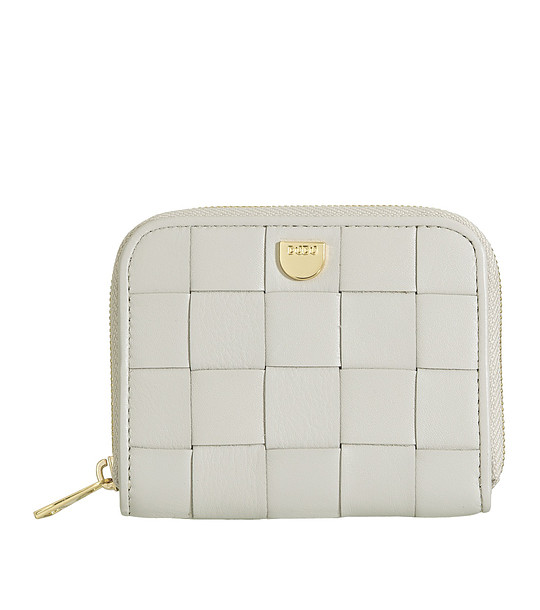 Дамско портмоне от естествена кожа в цвят перла Hokkaido снимка