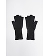 Черни дамски ръкавици без пръсти-3 снимка