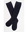 Тъмносини дамски термо чорапи с памук и кашмир-3 снимка