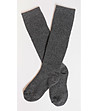 Сиви дамски термо чорапи с памук и кашмир-2 снимка