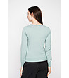 Бледозелен дамски пуловер-3 снимка