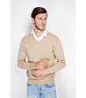 Бежов мъжки пуловер-1 снимка