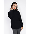Дамски пуловер в черно с кашмир-1 снимка
