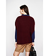 Дамски пуловер в бордо-2 снимка