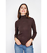 Кафяв дамски пуловер-1 снимка