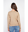 Дамски оversize бежов пуловер-2 снимка