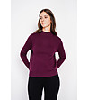 Дамски зимен термо пуловер във виолетово-0 снимка