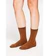 Кафяви дамски чорапи с памук-2 снимка