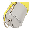 Дамска кожена чанта в жълто и сиво Abigail-3 снимка