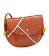 Дамска кожена чанта през рамо Skye в цвят канела-2 снимка