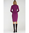 Рокля с дълъг ръкав във виолетов нюанс-2 снимка