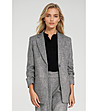 Дамско сако в сив меланж-4 снимка