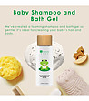 Бебешки шампоан и гел за вана с алое вера и лайка 200 мл-3 снимка