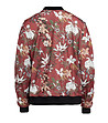 Дамско яке бомбър в бордо с флорален принт-4 снимка
