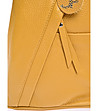 Дамска раница от естествена кожа Julie в цвят горчица-3 снимка