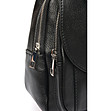 Черна кожена дамска раница Lora-3 снимка