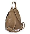 Кожена дамска раница Lora в цвят таупе-2 снимка
