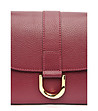 Дамска кожена чанта в бордо-3 снимка