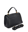 Дамска кожена чанта в черно Sanoma-2 снимка