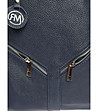 Тъмносиня дамска кожена раница Daria-3 снимка
