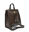 Дамска кожена раница в тъмнокафяво Tilina-2 снимка