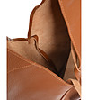 Дамска чанта от естествена кожа в цвят коняк-4 снимка