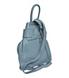Кожена дамска светлосиня раница с нестандартен дизайн Tola-2 снимка
