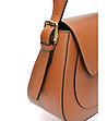 Кафява малка дамска чанта от естествена кожа-4 снимка