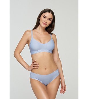 Светлосин сутиен без банели Second skin снимка