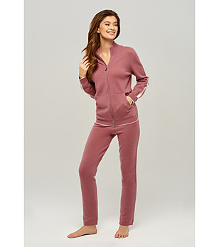 Розов дамски панталон от мерино вълна и кашмир снимка