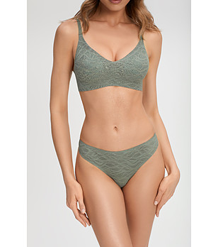 Сутиен в цвят маслина без банели Lacy снимка