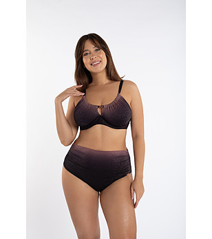 Горнище бански в лилав нюанс с джоб протеза за плуване при мастектомия снимка