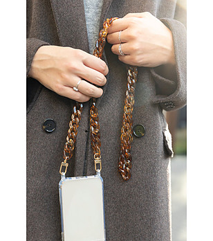 Кафява верижка за телефон снимка