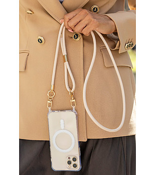 Бял аксесоар за телефон снимка