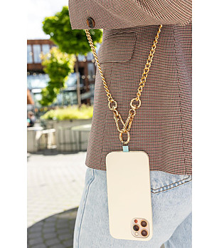 Верижка за телефон в златисто снимка