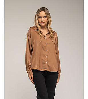 Кафява дамска риза снимка