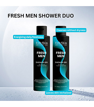 Комплект от 2 броя душ гел за мъже 300 мл снимка