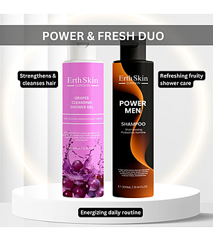 Комплект от шампоан за мъже и душ гел грозде снимка