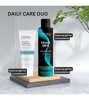 Комплект от душ гел за мъже и крем за крака снимка