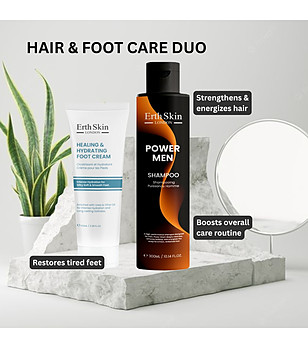 Комплект шампоан от шампоан за мъже и крем за крака снимка