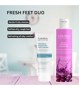 Комплект от крем за крака и душ гел грозде снимка