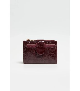 Дамски портфейл с бордо снимка